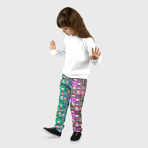Детские брюки Minecraft characters neon / 3D-принт – фото 3