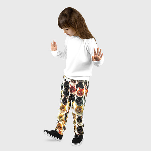 Детские брюки Паттерн-котики / 3D-принт – фото 3