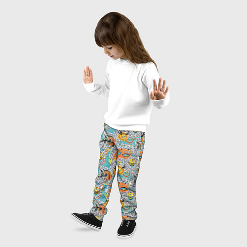 Детские брюки Фантастические животные / 3D-принт – фото 3