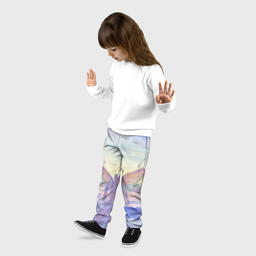 Детские брюки Архангел в облаках акварель / 3D-принт – фото 3