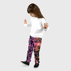 Брюки детские Неоновые трехмерные фигуры, цвет: 3D-принт — фото 2