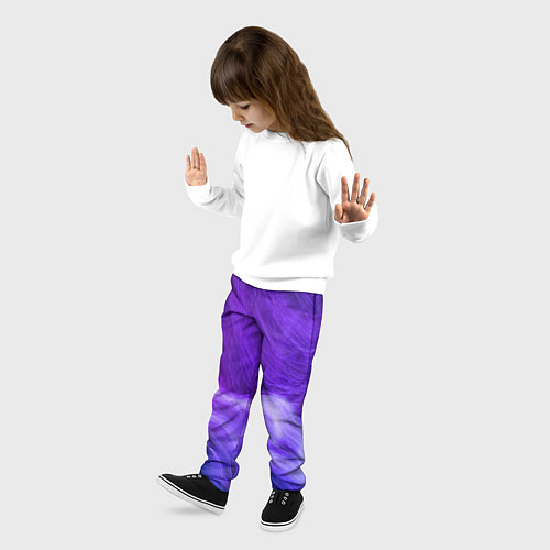 Детские брюки Неоновые волны / 3D-принт – фото 3