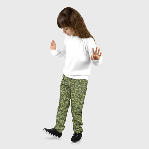 Детские брюки Армейская форма мелкий пиксель / 3D-принт – фото 3