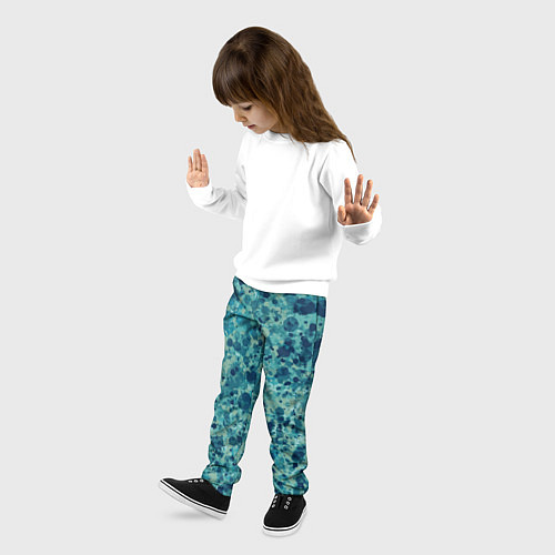Детские брюки Абстракция Милитари синий / 3D-принт – фото 3