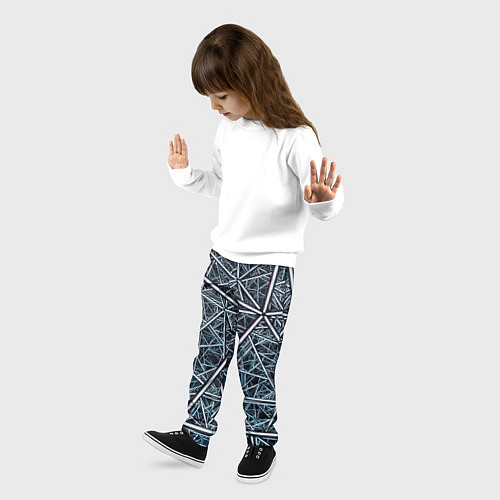 Детские брюки Абстрактное множество технологичных связей / 3D-принт – фото 3