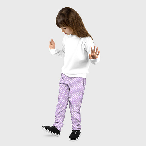 Детские брюки Вязаное полотно - Розовое / 3D-принт – фото 3