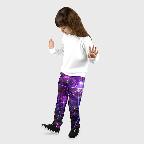 Детские брюки Triangle space - Neon - Geometry / 3D-принт – фото 3