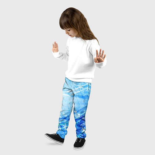 Детские брюки Новогодний иней / 3D-принт – фото 3