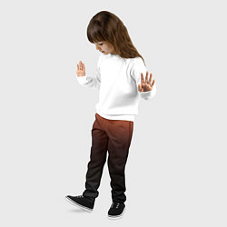 Брюки детские Благородный коричневый градиент, цвет: 3D-принт — фото 2