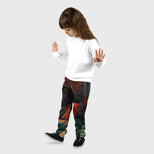 Детские брюки Геометрические абстрактные линии и столбы / 3D-принт – фото 3