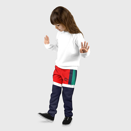 Детские брюки FIRM синий с зелеными плечами / 3D-принт – фото 3