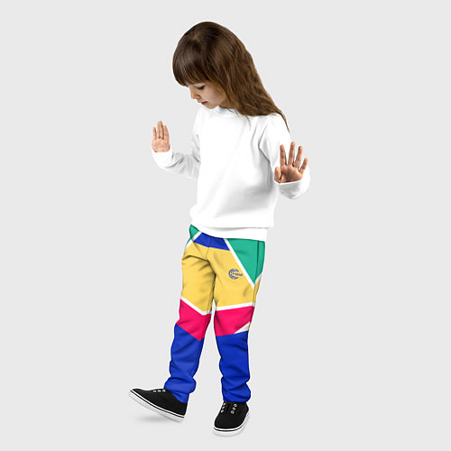 Детские брюки FIRM ретро раскраска / 3D-принт – фото 3