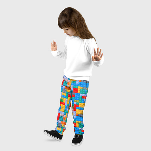 Детские брюки Детский конструктор - текстура / 3D-принт – фото 3