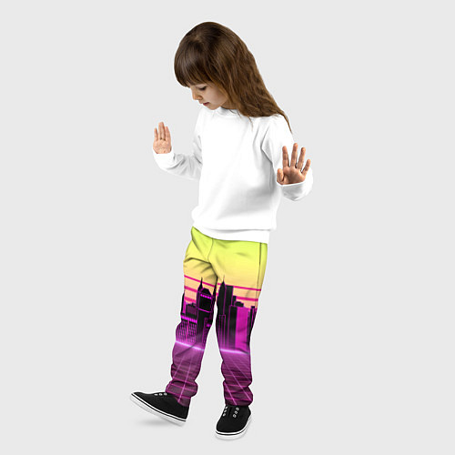 Детские брюки Синтвейв рассвет / 3D-принт – фото 3