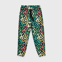 Брюки детские Граффити абстрактные фигуры, цвет: 3D-принт