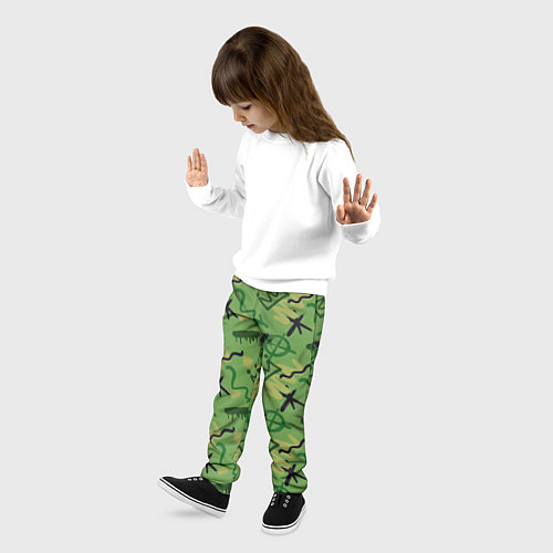 Детские брюки Милитари граффити / 3D-принт – фото 3