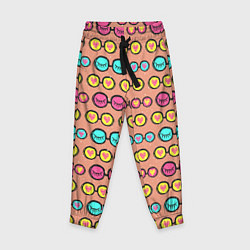 Брюки детские Поп арт очки с глазами, цвет: 3D-принт