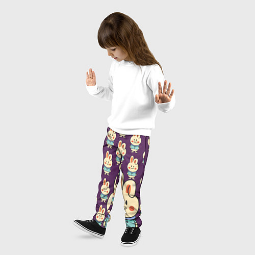 Детские брюки Зайцы в куртках / 3D-принт – фото 3