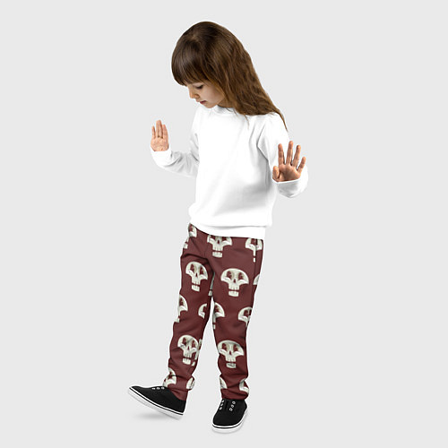 Детские брюки Узор улыбающиеся черепочки / 3D-принт – фото 3
