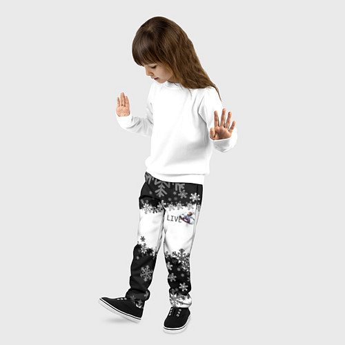 Детские брюки Сноуборд черно-белый / 3D-принт – фото 3