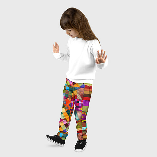 Детские брюки Лоскутное шитье, пэчворк из нейросети / 3D-принт – фото 3