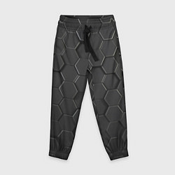 Брюки детские Abstraction hexagon grey, цвет: 3D-принт