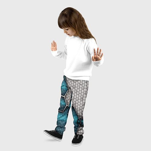Детские брюки Cyber texture abstraction / 3D-принт – фото 3