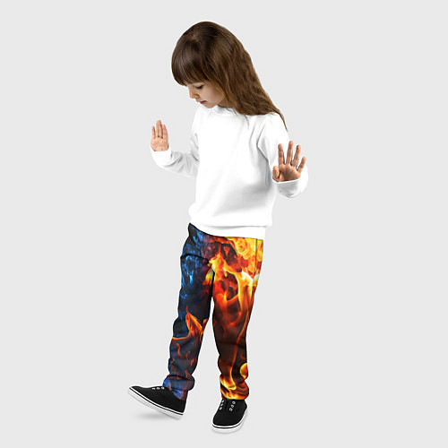 Детские брюки Битва огней - два пламени / 3D-принт – фото 3