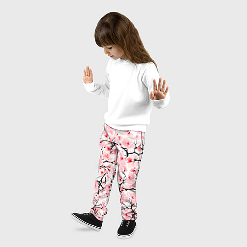 Детские брюки Цветущая сакура: арт нейросети / 3D-принт – фото 3