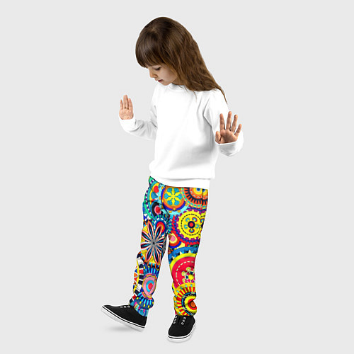Детские брюки Психоделика калейдоскоп / 3D-принт – фото 3