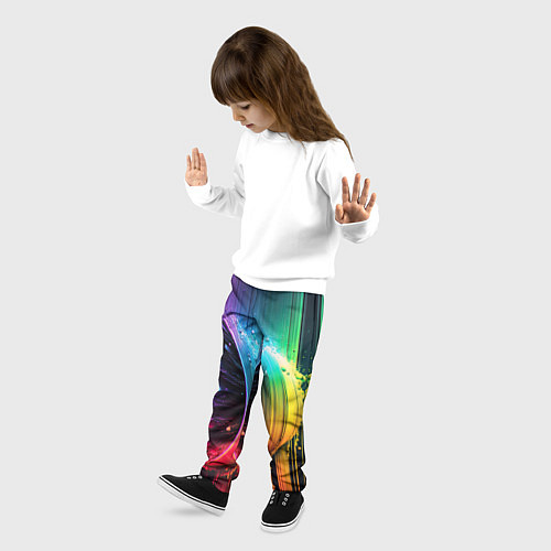 Детские брюки Волна красок / 3D-принт – фото 3
