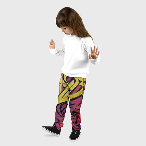 Детские брюки Calligraphic style / 3D-принт – фото 3