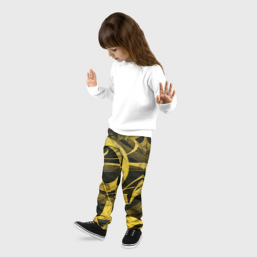 Детские брюки Gold Calligraphic / 3D-принт – фото 3