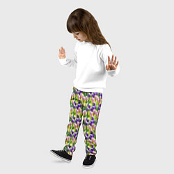 Брюки детские Весенние крокусы, цвет: 3D-принт — фото 2