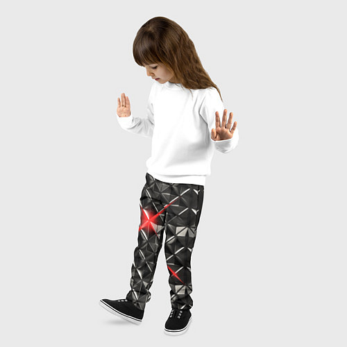 Детские брюки Металлические плитки / 3D-принт – фото 3