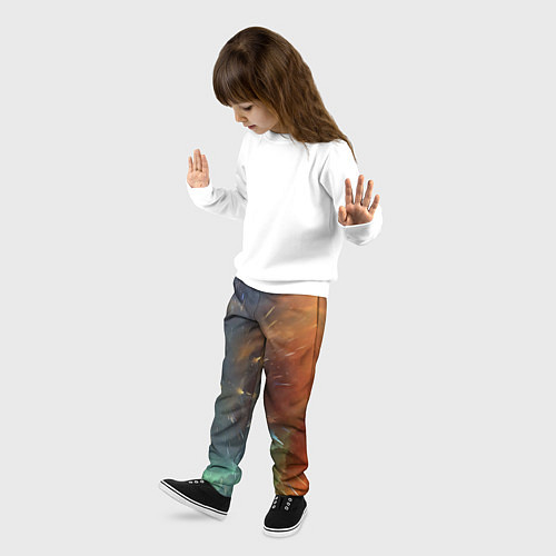 Детские брюки Космический снегопад / 3D-принт – фото 3