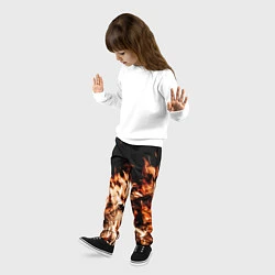 Брюки детские Огонь-пламя, цвет: 3D-принт — фото 2