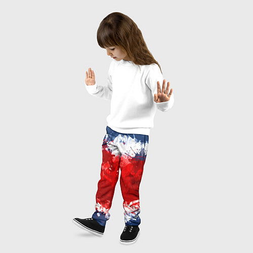 Детские брюки Grunge strips colors / 3D-принт – фото 3