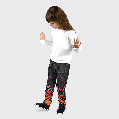 Детские брюки Цветастый узор / 3D-принт – фото 3