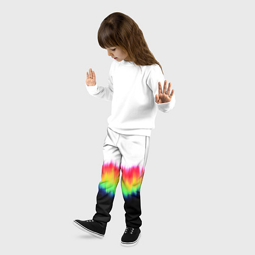 Детские брюки Северное сияние - тай-дай / 3D-принт – фото 3