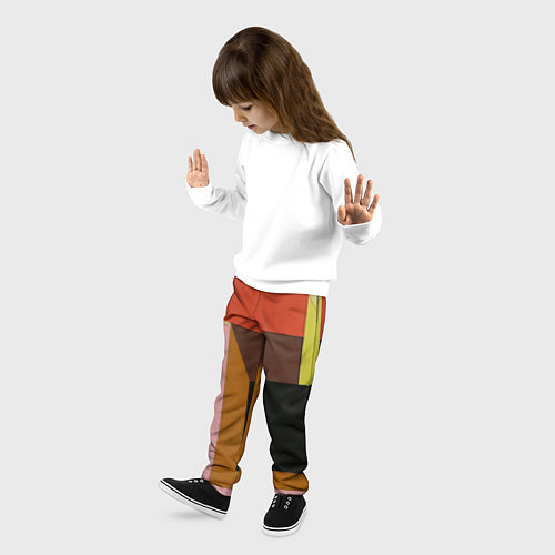 Детские брюки Геометрическое множество разноцветных фигуры / 3D-принт – фото 3