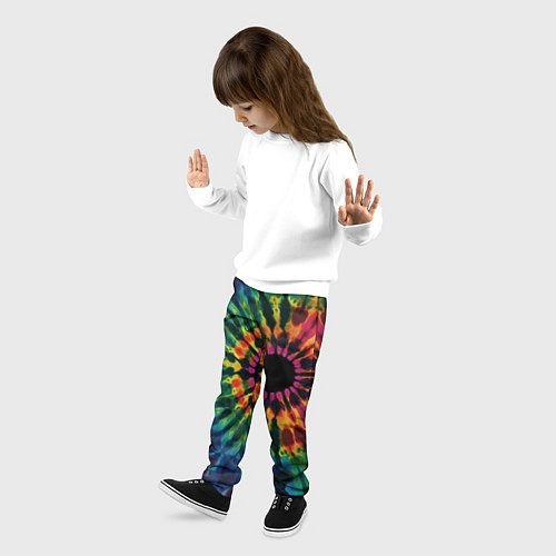 Детские брюки Радужный тай дай на темном фоне: арт нейросети / 3D-принт – фото 3