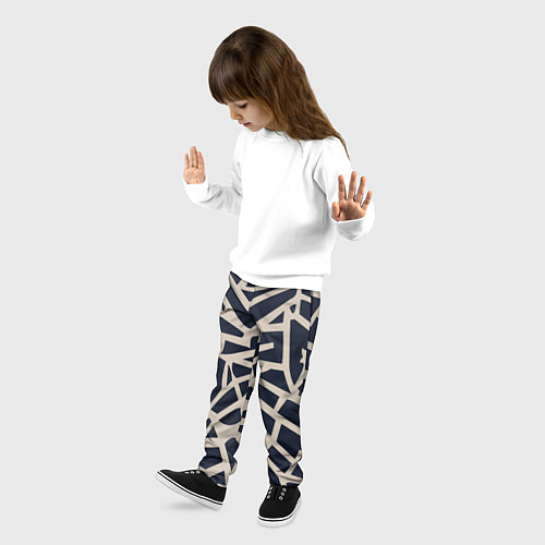Детские брюки Паттерн из абстрактных фигур / 3D-принт – фото 3