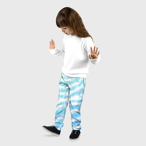 Детские брюки Тай-дай голубой с зеленым / 3D-принт – фото 3