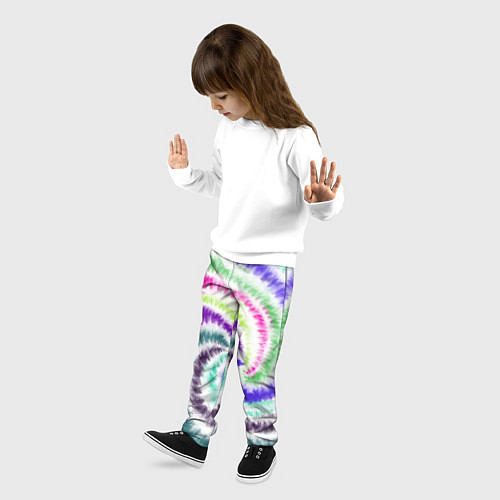 Детские брюки Тай-дай разноцветный / 3D-принт – фото 3