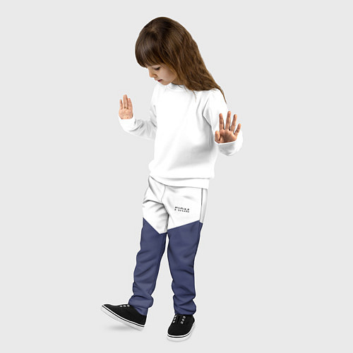 Детские брюки FIRM бело-синий / 3D-принт – фото 3