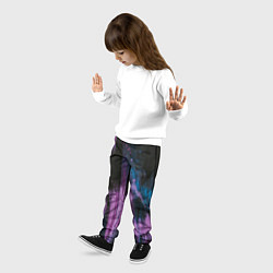 Брюки детские Фиолетовые абстрактные тени, цвет: 3D-принт — фото 2