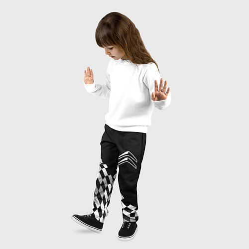 Детские брюки Citroen racing flag / 3D-принт – фото 3