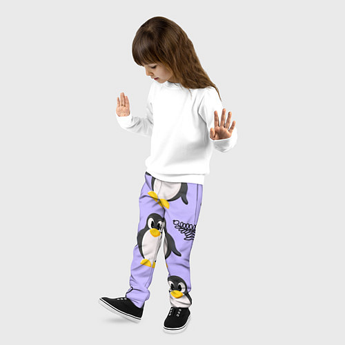 Детские брюки Пингвин и веточка / 3D-принт – фото 3