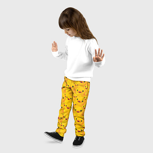 Детские брюки Желтая резиновая уточка для ванны / 3D-принт – фото 3
